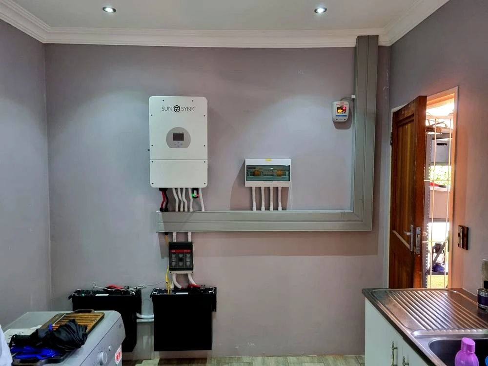 Indoor electrical inverter system installation for backup power