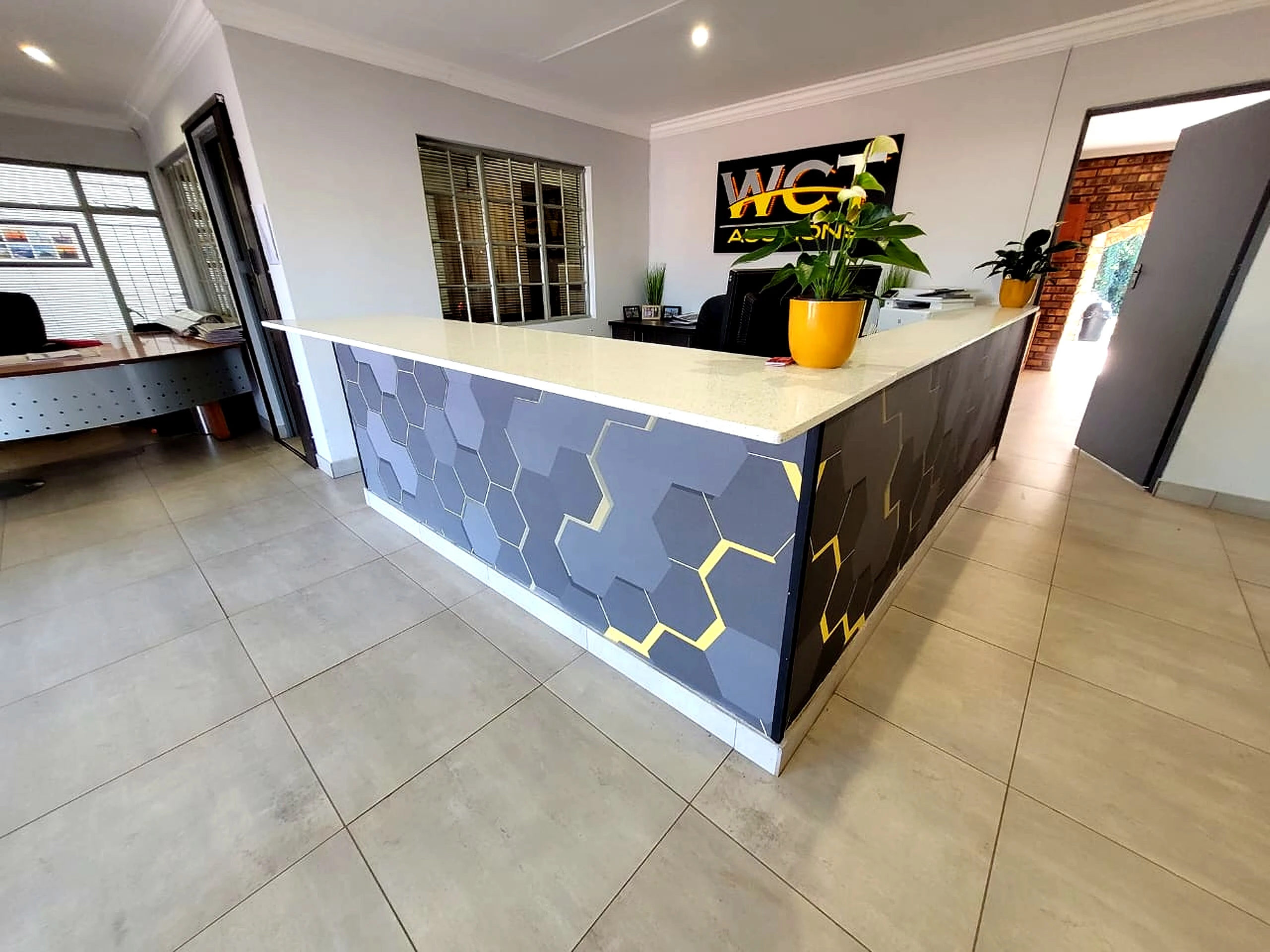 Reception desk commercial interior fit out