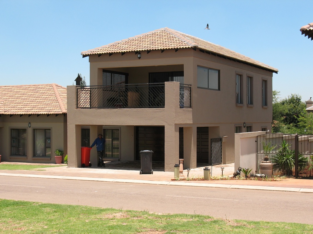 Suburban house driveway and garage exterior